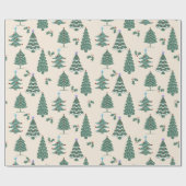 Weihnachtsbäume Geschenkpapier (Flach)