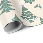 Weihnachtsbäume Geschenkpapier (Rolleneckpunkt)