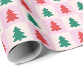Weihnachtsbäume Geschenkpapier (Rolleneckpunkt)