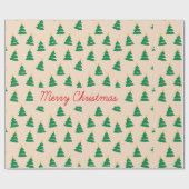Weihnachtsbäume Geschenkpapier (Flach)