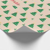 Weihnachtsbäume Geschenkpapier (Ecke)