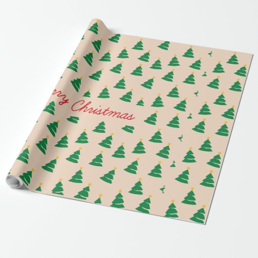 Weihnachtsbäume Geschenkpapier (Ungerollt)