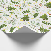 Weihnachtsbäume Geschenkpapier