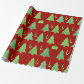 Weihnachtsbäume Geschenkpapier (Ungerollt)