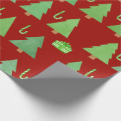 Weihnachtsbäume Geschenkpapier (Ecke)