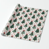 Weihnachtsbäume Geschenkpapier (Ungerollt)