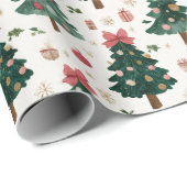 Weihnachtsbäume Geschenkpapier (Rolleneckpunkt)