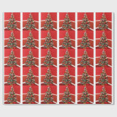 Weihnachtsbäume Geschenkpapier (Flach)