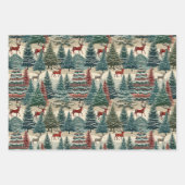 Weihnachtsbäume Geschenkpapier Set (Vorderseite 2)