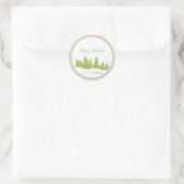 Weihnachtsbäume - Geschenksticker Runder Aufkleber (Tasche)