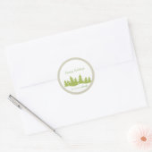 Weihnachtsbäume - Geschenksticker Runder Aufkleber (Umschlag)