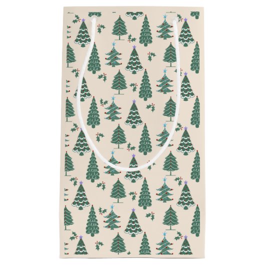 Weihnachtsbäume - Geschenktasche Kleine Geschenktüte (Vorderseite)