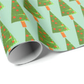 Weihnachtsbäume, gestempelt geschenkpapier (Rolleneckpunkt)