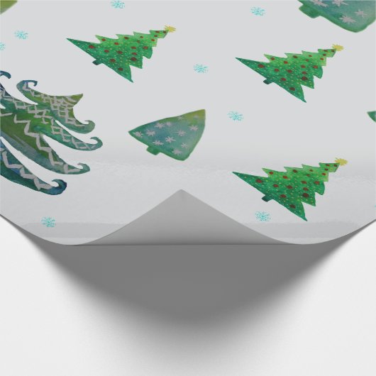 Weihnachtsbäume glänzendes Papier, 30 in x 6 Geschenkpapier (Ecke)
