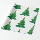 Weihnachtsbäume glänzendes Wrapping Paper, 30 in x Geschenkpapier (Ungerollt)