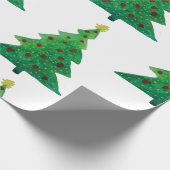 Weihnachtsbäume glänzendes Wrapping Paper, 30 in x Geschenkpapier (Ecke)