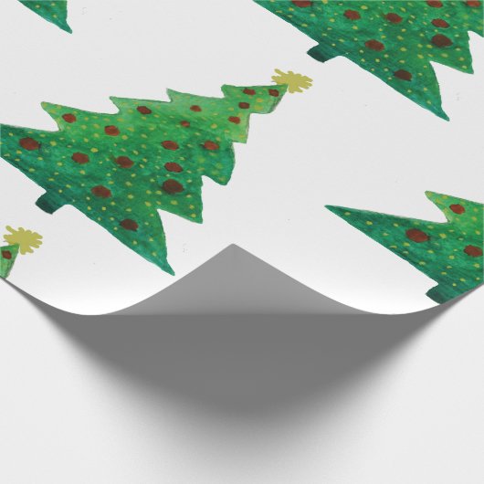Weihnachtsbäume glänzendes Wrapping Paper, 30 in x Geschenkpapier (Ecke)