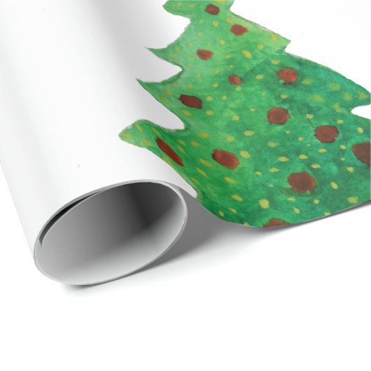 Weihnachtsbäume glänzendes Wrapping Paper, 30 in x Geschenkpapier (Rolleneckpunkt)