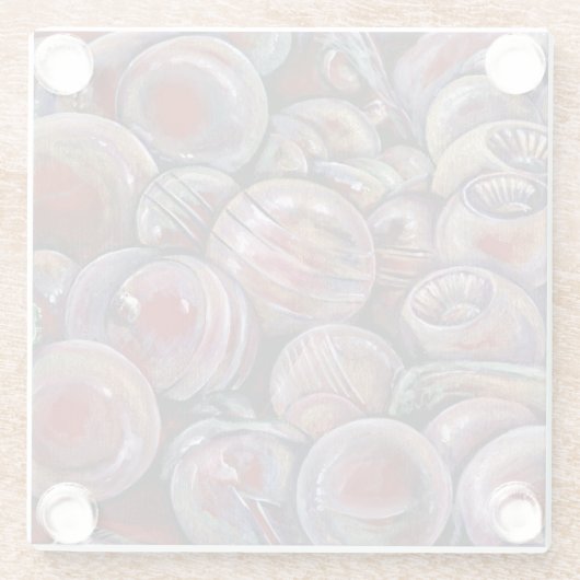 Weihnachtsbäume Glasuntersetzer (Rückseite)