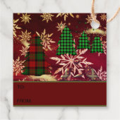 Weihnachtsbäume Glaube Hoffnung Liebe Gold Schneef Geschenkanhänger (Rückseite)