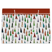 Weihnachtsbäume große Geschenktüte (Vorderseite)