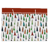 Weihnachtsbäume große Geschenktüte (Rückseite)