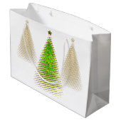 Weihnachtsbäume Große Geschenktüte (Rückseite Schrägansicht)