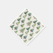 Weihnachtsbäume Grüne Bäume Napkins Serviette (Ecke)