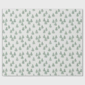 Weihnachtsbäume (grünes) Packpapier (Flach)
