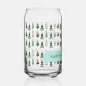 Weihnachtsbäume & Grüße Individuelle Name Geschenk Dosenglas (Vorderseite)