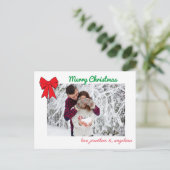 Weihnachtsbäume & Hirsche Kundenspezifisches Foto Postkarte (Stehend Vorderseite)