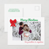 Weihnachtsbäume & Hirsche Kundenspezifisches Foto Postkarte (Vorne/Hinten)