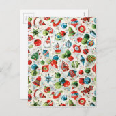 Weihnachtsbäume Illustration Feiertagspostkarte (Vorne/Hinten)