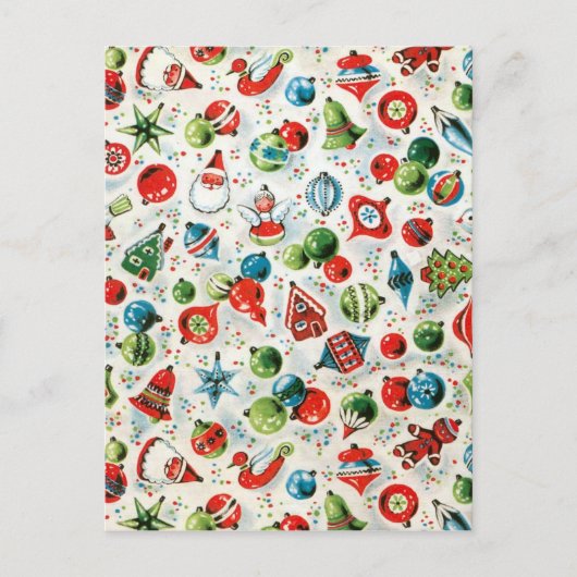 Weihnachtsbäume Illustration Feiertagspostkarte (Vorderseite)