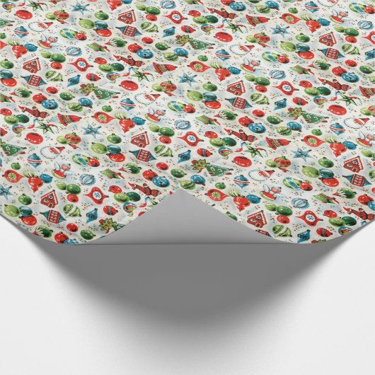 Weihnachtsbäume Illustration Geschenkpapier (Ecke)