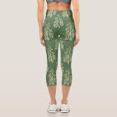 Weihnachtsbäume Illustration Muster Capri Leggings (Rückseite)