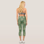 Weihnachtsbäume Illustration Muster Capri Leggings (Rückseite)