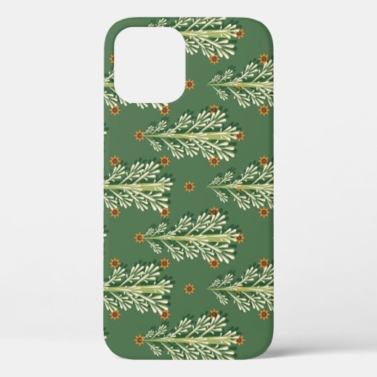 Weihnachtsbäume Illustration Muster Case-Mate iPhone Hülle (Rückseite)