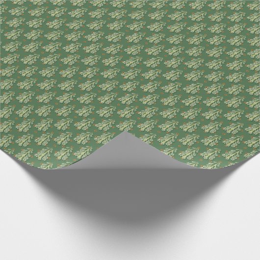 Weihnachtsbäume Illustration Muster Geschenkpapier (Ecke)