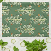 Weihnachtsbäume Illustration Muster Geschirrtuch (Gefaltet)