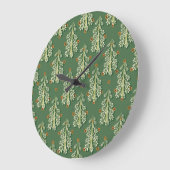 Weihnachtsbäume Illustration Muster Große Wanduhr (Winkel)