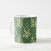 Weihnachtsbäume Illustration Muster Kaffeetasse (Vorderseite Links)