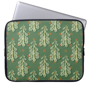 Weihnachtsbäume Illustration Muster Laptopschutzhülle