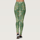 Weihnachtsbäume Illustration Muster Leggings (Rückseite)
