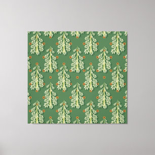 Weihnachtsbäume Illustration Muster Leinwanddruck