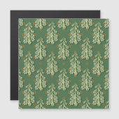 Weihnachtsbäume Illustration Muster Magnetkarte (Vorne/Hinten)