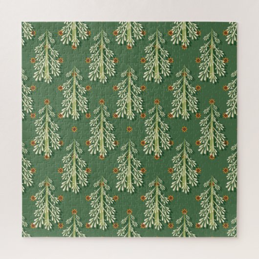 Weihnachtsbäume Illustration Muster Puzzle (Vertikal)
