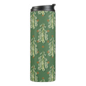 Weihnachtsbäume Illustration Muster Thermosbecher (Nach links gedreht)