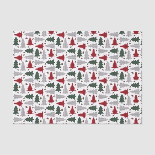 Weihnachtsbäume im Landstil Seidenpapier (Vorderseite)