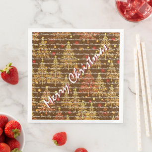 Weihnachtsbäume im Luxusdesign Serviette